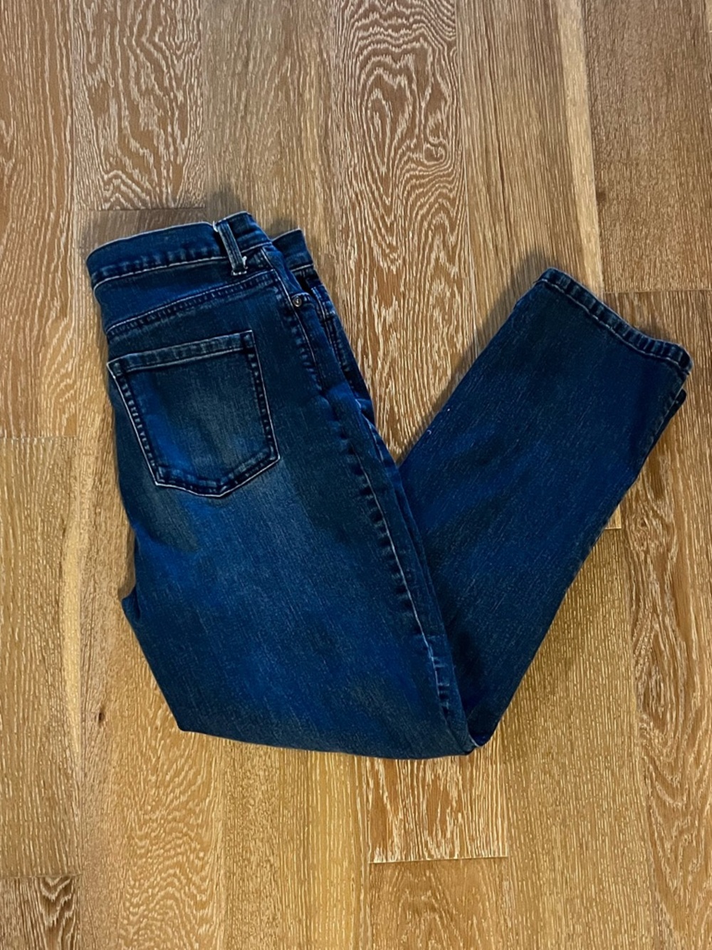 Gloria Vanderbilt Dark Blue Boot Cut Jeans short size 14